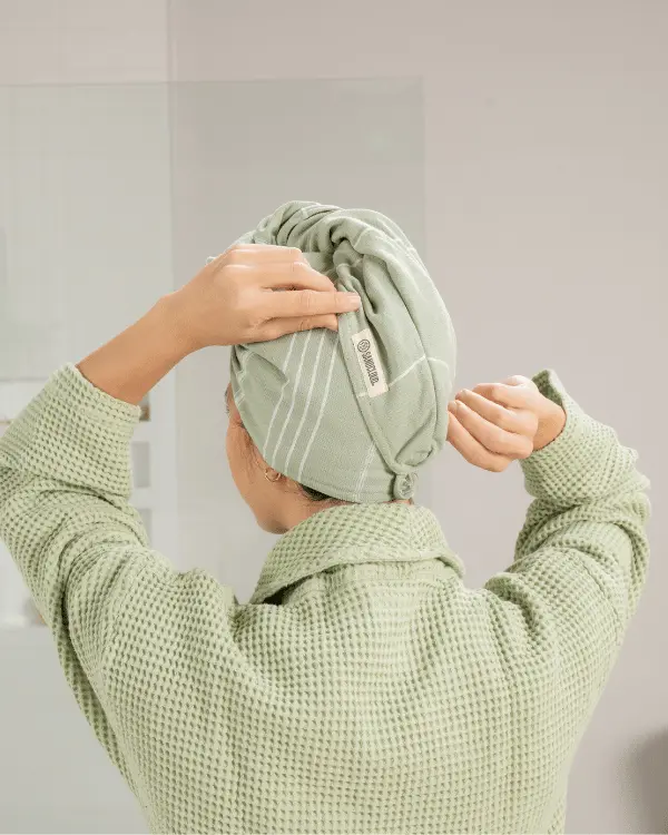Classic Hair Towel- Sage | Sand Cloud - Image 2