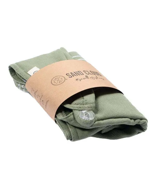 Alternative view of Classic Hair Towel - Hedge Green | Sand Cloud