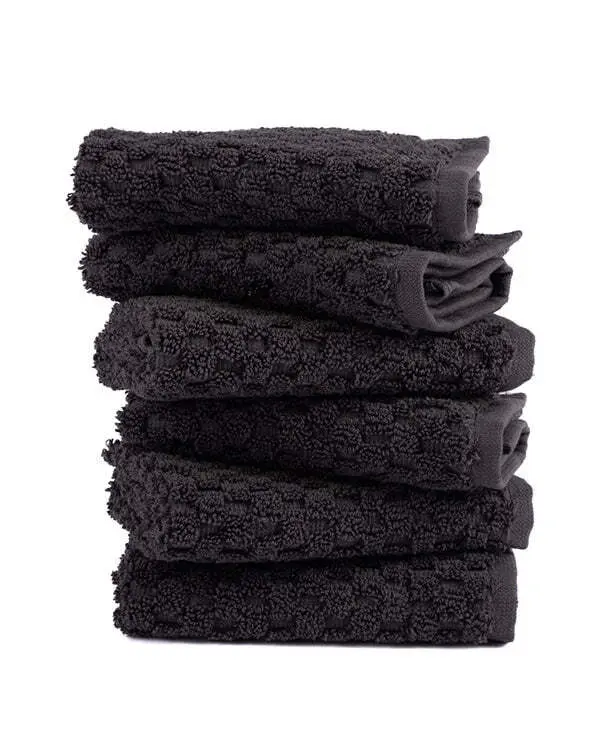 Alternative view of Atom Washcloth Bath Bundle - Charcoal - 6 Pack | Sand Cloud