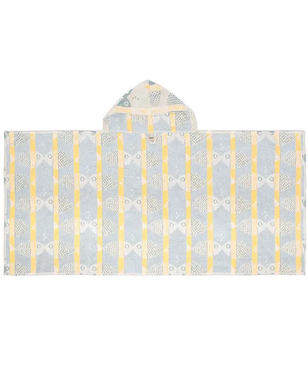 Fishies Hooded Kids Bath Towel | Sand Cloud - Image 2