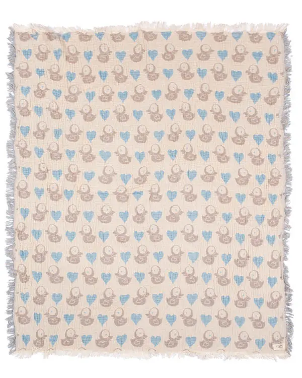 Ducky Gauze Receiving Blanket Single with Pouch | Sand Cloud