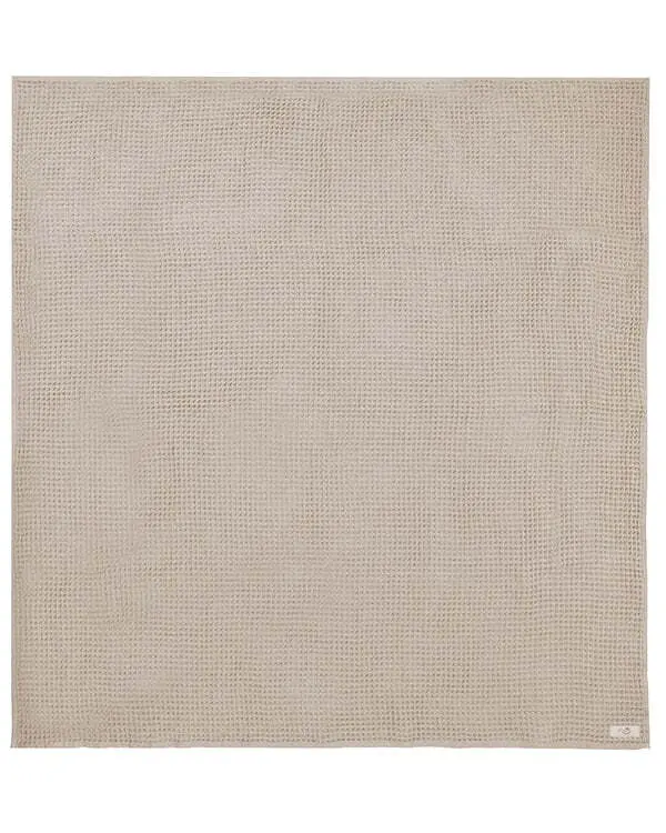 Alternative view of Little Fishies Waffle Blanket - Warm Taupe | Sand Cloud