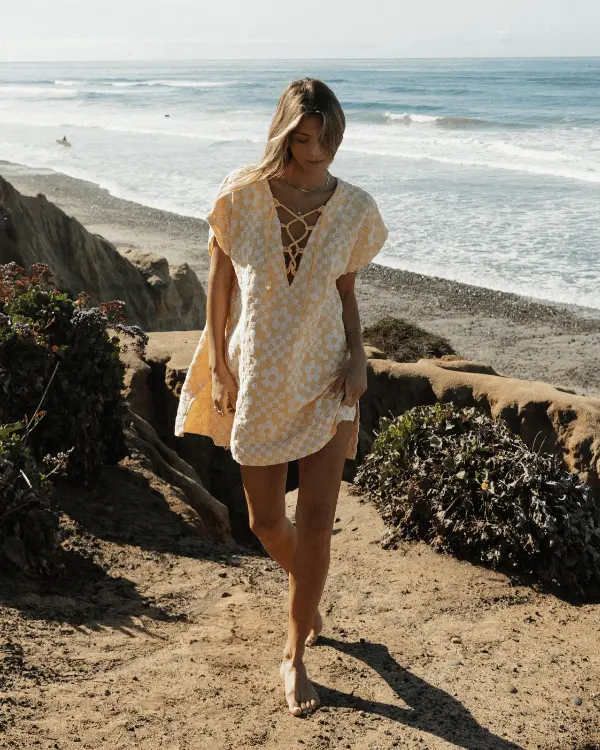 Floral Check Cover Up | Sand Cloud