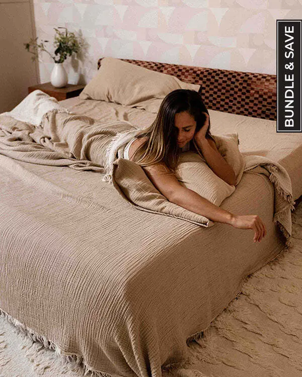 Taupe Bedding Set - Queen | Sand Cloud