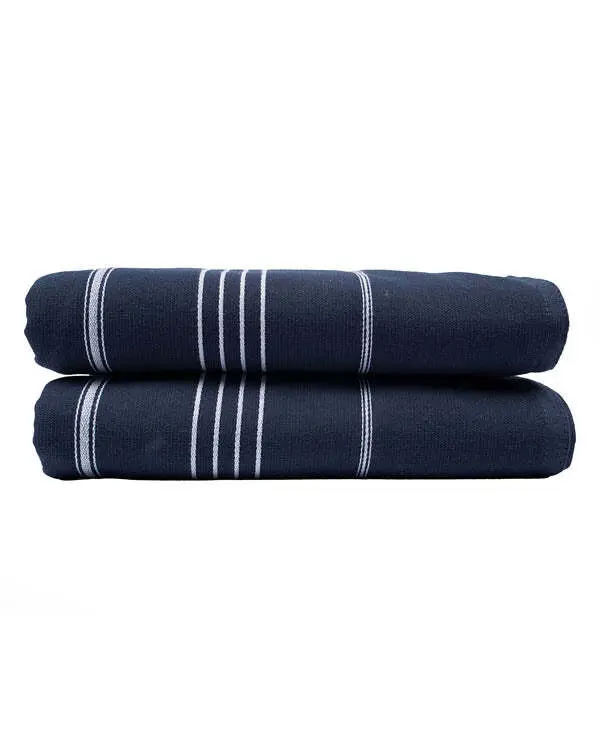 Classic Fringeless XL Bath Bundle 2 Pack - Navy | Sand Cloud - Image 3