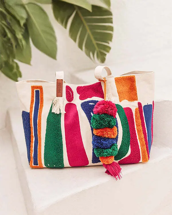 Hermosa Chenille Tote | Sand Cloud - Image 4
