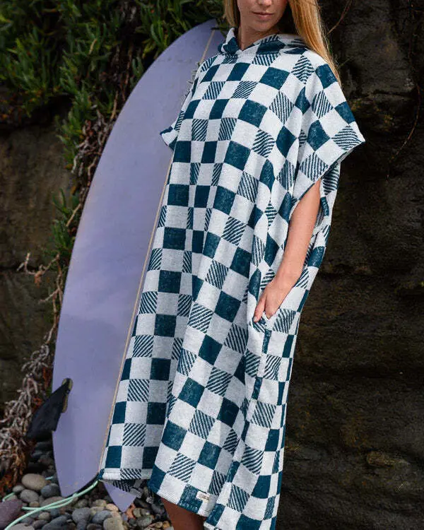 Checker Hooded Poncho | Sand Cloud - Image 6