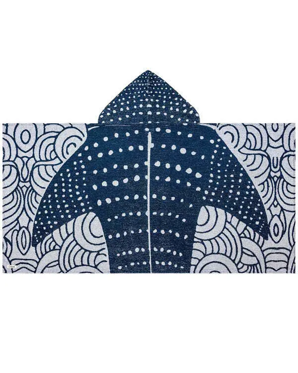 Alternative view of Whale Shark Hooded Kids Bath Towel | Sand Cloud