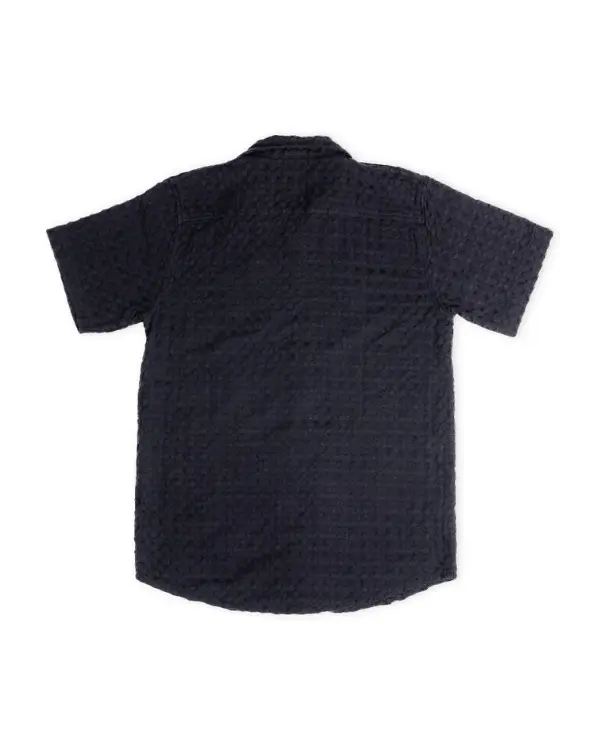 Orb Button Down Waffle Shirt - Black - Mens | Sand Cloud - Image 4