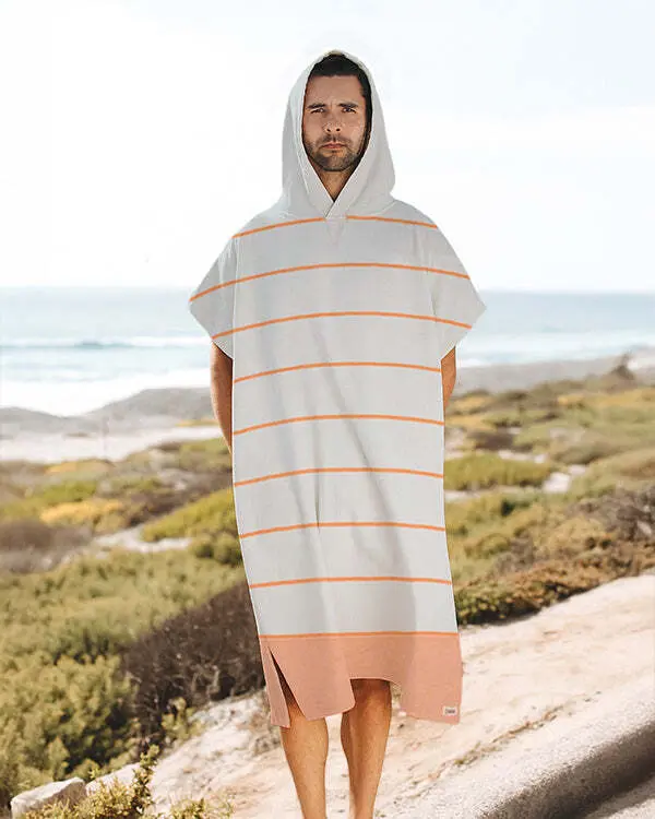 Colorblock Stripe Hooded Poncho - Mint | Sand Cloud - Image 3