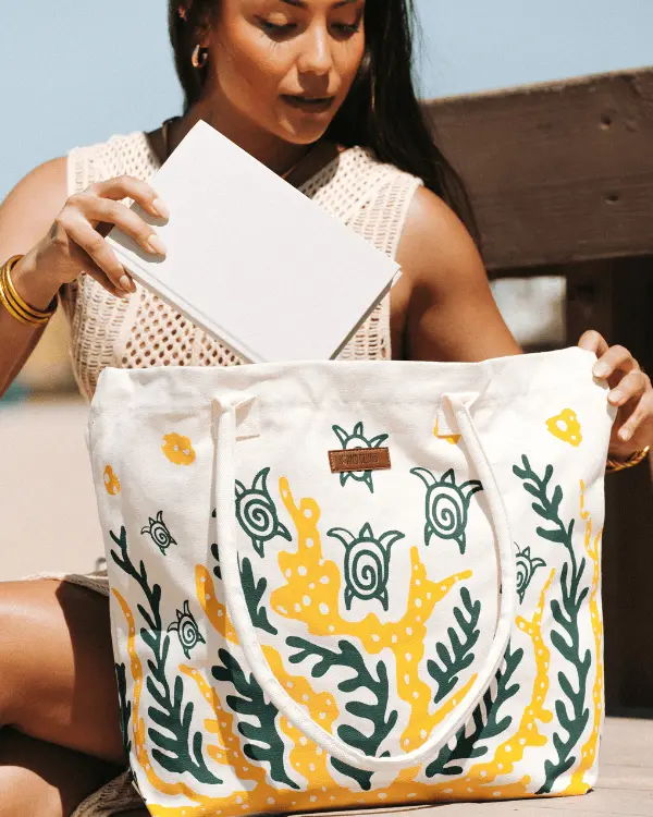 Swimming Turtles Beach Tote | Sand Cloud - Image 2