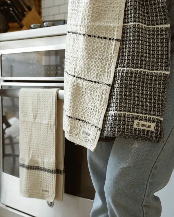 Cicely Waffle Kitchen Towel Bundle - Assorted 3 Pack | Sand Cloud - Image 2