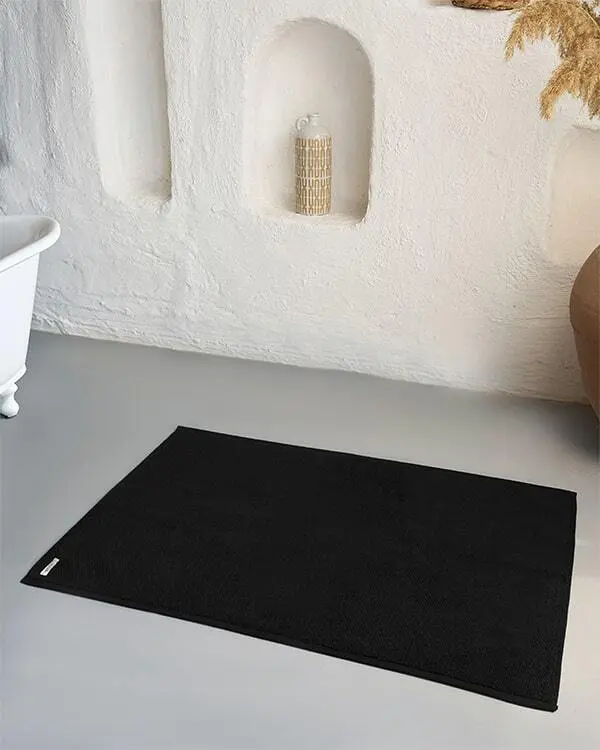 Alternative view of Willow Bath Mat - Black | Sand Cloud