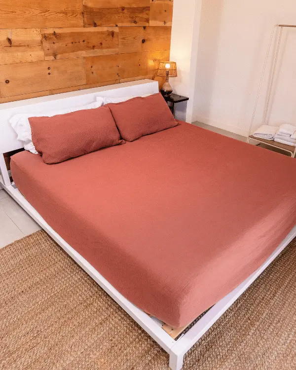 Sonoran Fitted Sheet - Terracotta | Sand Cloud - Image 5