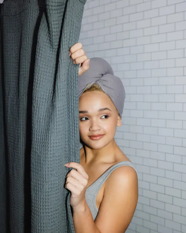 Alternative view of Terra Hair Towel - Grey | Sand Cloud
