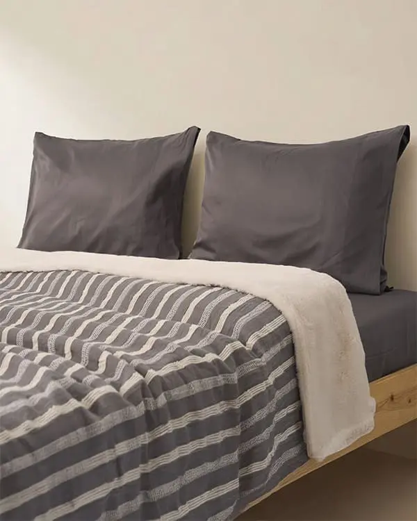 Cozy Texture Plush Blanket - Steel Grey | Sand Cloud - Image 2