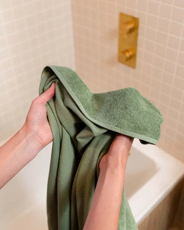 Terra Fringeless XL Bath Bundle - Hedge Green | Sand Cloud - Image 6