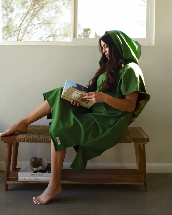 Terra Hooded Poncho- Green | Sand Cloud
