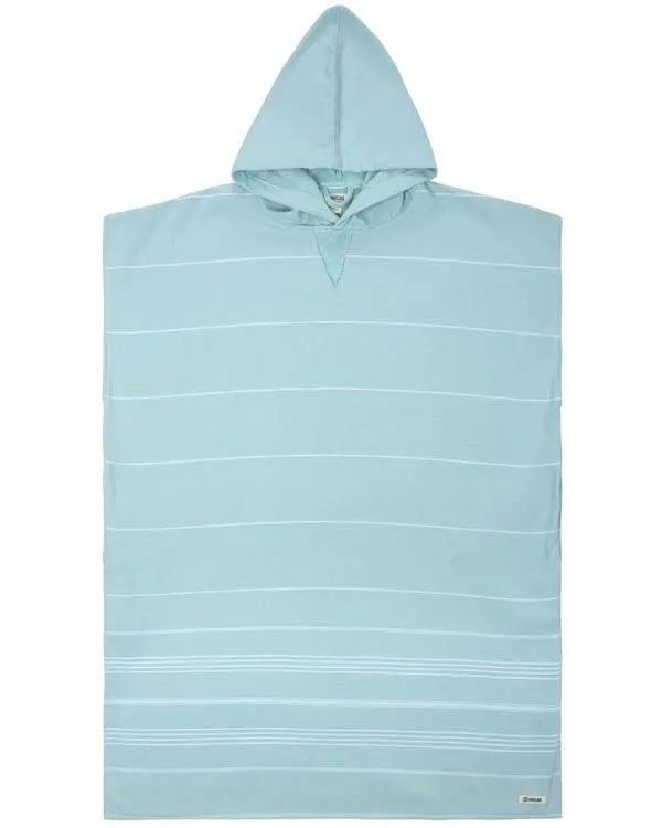 Alternative view of Classic Stripe Hooded Poncho - Seaglass | Sand Cloud
